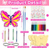 16 Pack Butterfly Wind Chime Kits for Kids, Make Your Own Wooden DIY Butterfly Crafts for Summer Party Decorations
