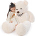 Poutmac 47 Inch Giant Teddy Bear Stuffed Animal, White Big Plush Teddy Bear for Valentine's Gift, Soft for Christmas