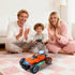 1:18 2.4GHz 80m 3+ Orange RC Truck with Colorful LED Lights Rechargeable Remote Control Car, Range, Remote-Opening