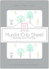 SwaddleDesigns Softest Cotton Muslin Fitted Crib Sheet for Baby Boy & Girl, Green Woodland