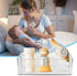 Baby Bottle Organizer Plastic Storage Center for Baby Bottles and Food Jars, Perfect for Kitchen Cabinet and Countertop