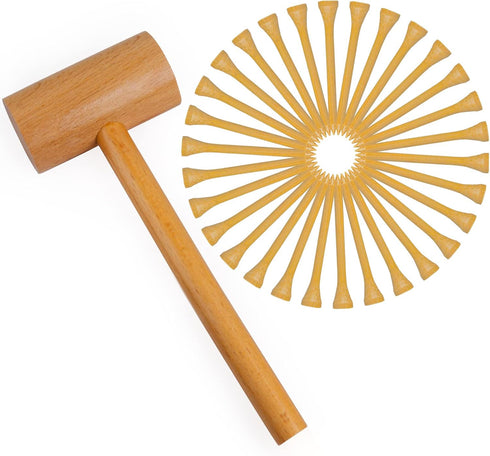 Wooden Mallet Hammering & Pounding Toys Set Simulation Wooden Mallet Toddler Fake
