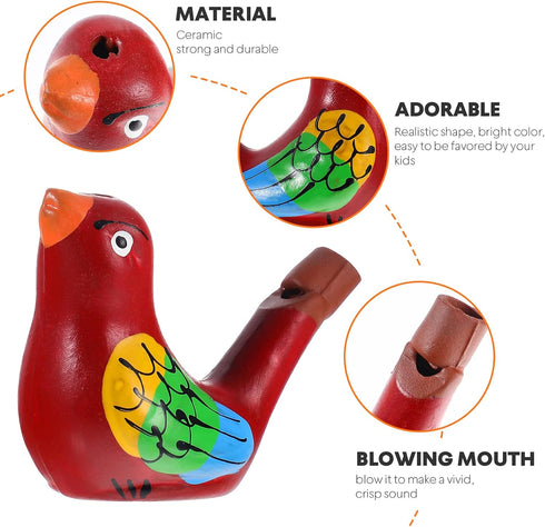 Warbling Bird Whistle, 6 Pcs Ceramic Bird Noise Makers for Kids & Adults Party Favors