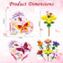 30PCS 6 PARSUP Valentines Day Gifts for Kids, Different Artificial Flower Building Block with Valentines Gift Boxes