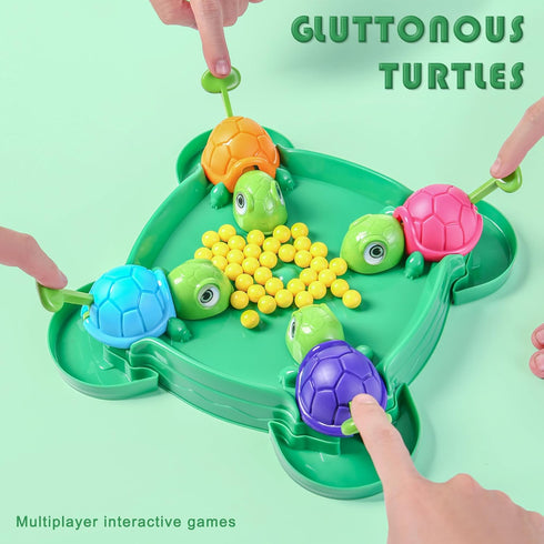 AIUAZA 2-4 (36beans) Hungry Turtle Chess Board Game, Hungry Box Game, Turtle Eating Beans Chessboard Game, Party
