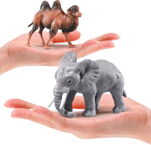 41Pcs Safari Animals Figures Toys, Realistic Jumbo Wild Animals Figurines, Educational Toys for Kids and Toddlers