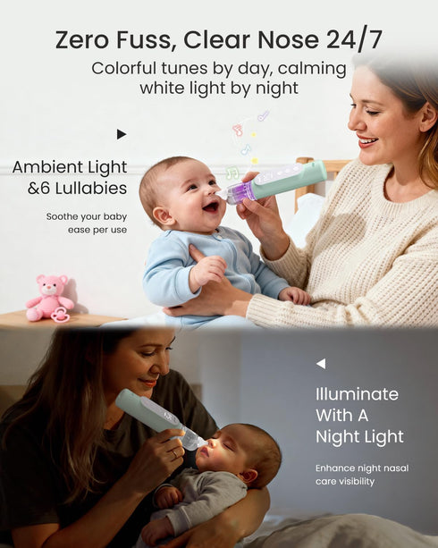 5 IPX7 GROWNSY Nasal Aspirator for Baby, Upgraded Suction Levels Baby Nose Sucker, Waterproof Electric Nose Suction