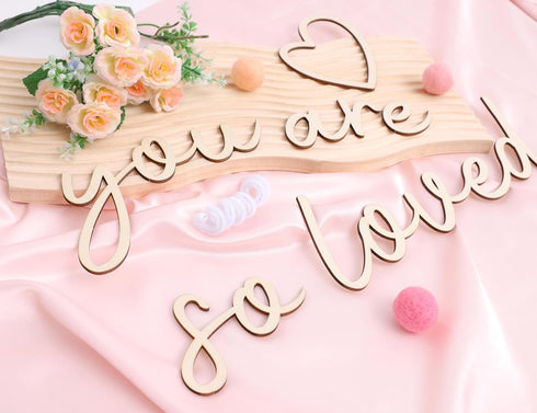 MAMUXI Lettering Wood You are so Loved - Plywood Words Sign For Wall Art, Photo Prop You are so Loved, Nursery Wall