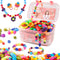 NEXBOX Girls Crafts Jewelry Making Kit for Toddlers - Pop Beads Toys Set for Kids Age 3-6, Birthday Gift Ideas