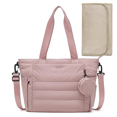 LONG VACATION Diaper Bag Tote Large Baby Diaper Tote Waterproof Travel Tote