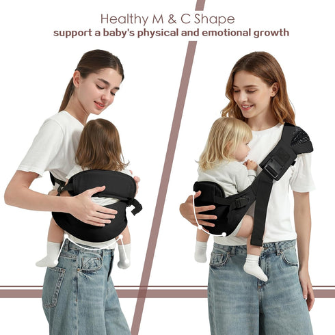 MISSWISDOM Toddler Sling Carrier, Toddler Carrier Sling, Baby Carriers Hip Carriers with Backrest, Lightweight