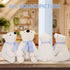 ROPELOK 15.7 Inch Polar Bear Stuffed Animal Plush, Lifelike Super Soft Cute Polar Bear with Scarf, Kawaii Cute Plush