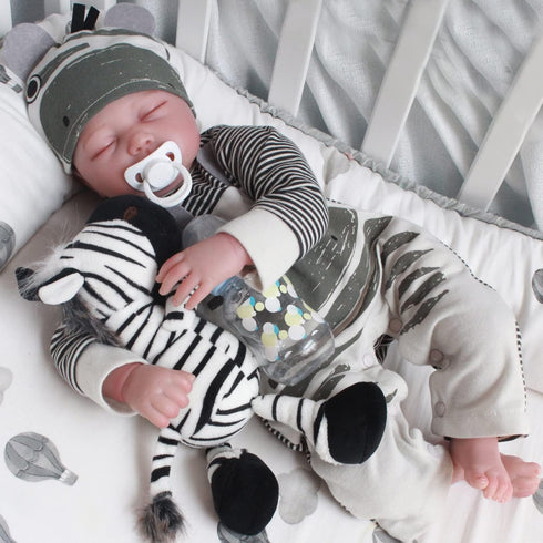 CHAREX 22 Inch Sleeping Reborn Baby Boy Doll, Lifelike Realistic Weighted Newborn, Christmas Gift for Kids Age 3+
