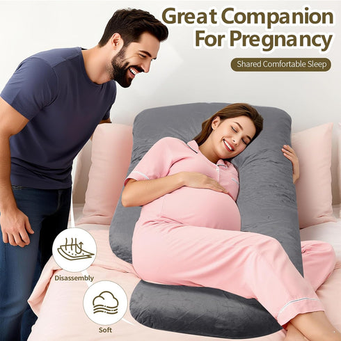 Pregnancy Pillow, G-Shape Full Body Pillow, Maternity Pillow for Side Sleeper, Pregnancy Body Pillow for Pregnant Women