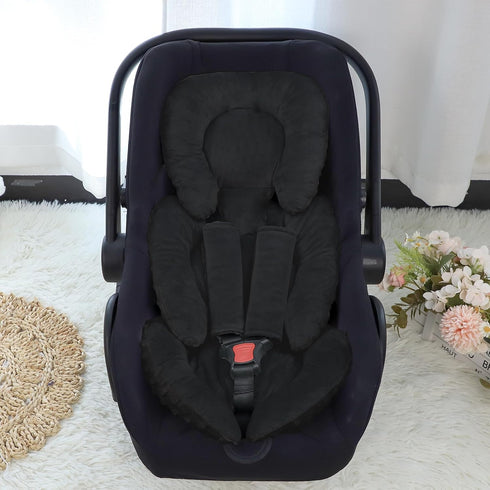 GFU Infant Car Seat Insert Head and Body Support, Reversible Newborn Insert for Carseat with Strap Pads, Soft Stroller