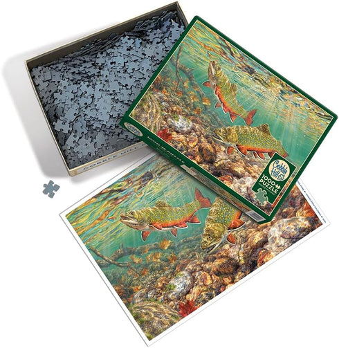 Cobble Hill 1000 Piece Puzzle - Brook Trout - Sample Poster Included