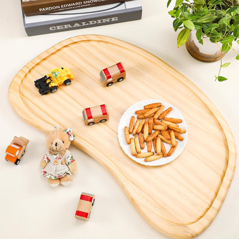 Wonderjune Baby Wooden High Chair Tray, Antique Vintage Toddler Infant Seat Tray Replacement Universal Wooden High