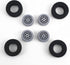 Technical Tires and Wheels Set, Compatible with Major Brand Building Block Brick Toy Accessories, Tyres Dia 62x20 (4pcs)