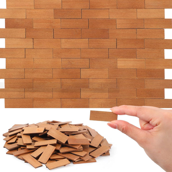 200 Pcs Miniature Dollhouse Flooring, Wooden Dollhouse Floor Boards for 1:12 Scale Accessories