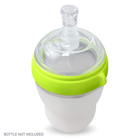 Anpei Set of 2 Straw Cups with Transitional Nipples, Nipple Storage Case, Compatible with Comotomo Baby Bottles
