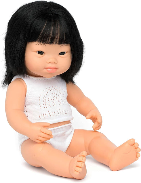 15'' Asian Girl Doll with Down Syndrome (Box) - Made in Spain, Anatomically Correct by Miniland