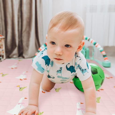 43 43 Inch Tummy Funtery x Baby Playmat Portable Crawling Washable Foldable Time Non Slip Baby Floor Large Playpen Mat