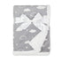 TL Care Heavenly Soft Chenille Sherpa Receiving Blanket (30" x 35"), 3D Gray, Warm