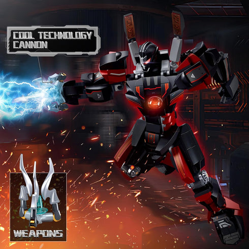 Set, 8+ Set, 585 Sluban Mech Building Samurai Building Toy for Adults, Robot Figure Toys Gifts for Age Kids and Adults