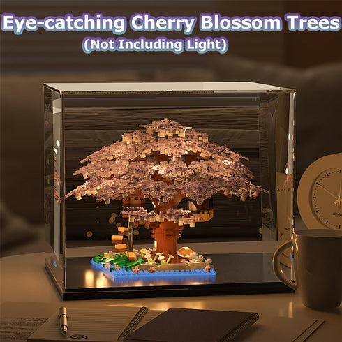 2 (2201 Beego Bonsai Tree Cherry Blossom Building Toy Not Compatible with Lego, Japanese Sakura Pink&Purple Flower