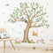 wondever Kids Large Tree Wall Stickers Animal Tree Fox Owl Peel and