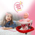 Baby Doll Set with 12” Fake Baby & Foldable Pull Along Walker, Soft Doll Accessories for Toddlers 3+