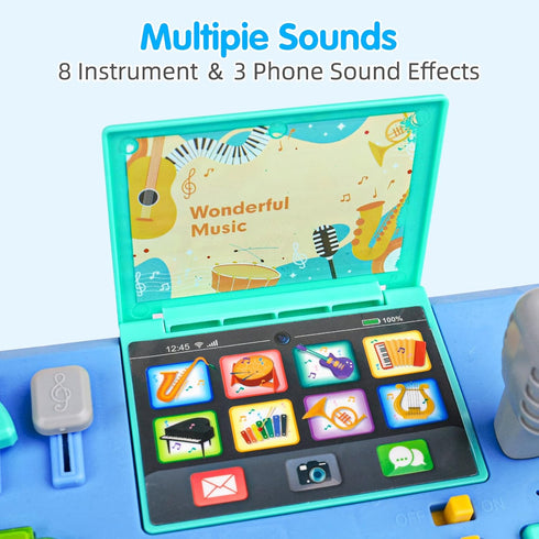 1-3, 6-9-12-18 1 Baby DJ Table for Toddlers Baby Musical Piano Toys Months Toddler Activity Learning DJ Mixing Table