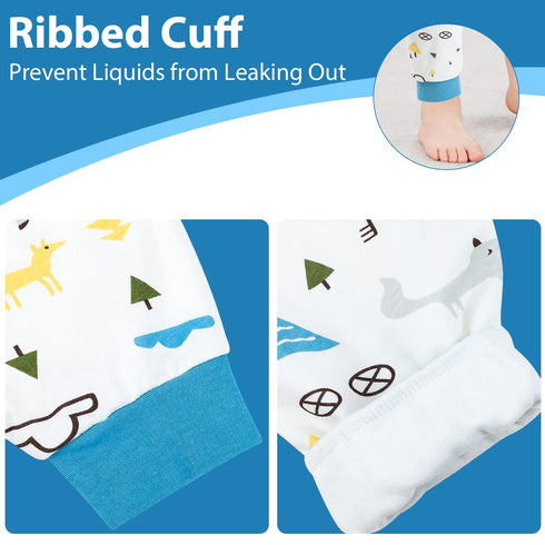 2 Packs MooMoo Baby Waterproof Diaper Pants for Potty Training Nighttime Diaper Short for Boys