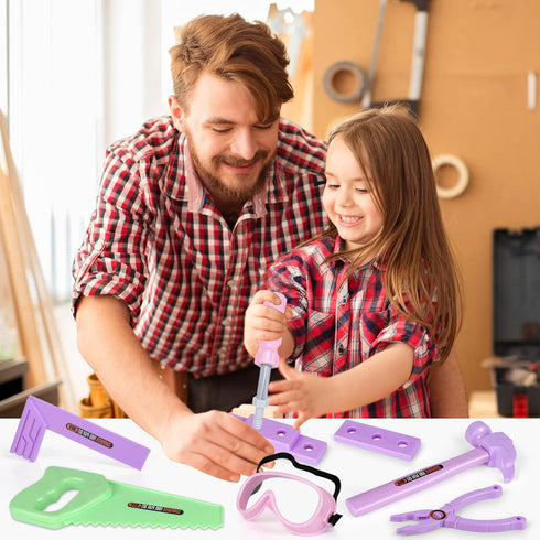 Set Playset 3 4 5 6 Kids Tool - Toddler Tool with Toy Drill, Toy Tool Box, Construction Tools - Pretend Play Toddler