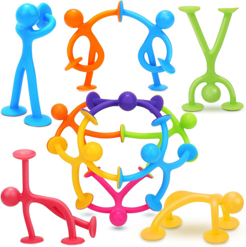 Suction Toys Sensory Fidget Toys for Kids - 21 Pack Creative Bath Toys for Toddlers, Fidget Travel Toys