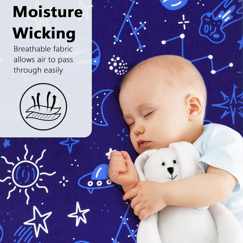 52" 28" Baby Fitted Crib Sheet Soft Microfiber x Crib Mattress Sheet for Boys Girls Breathable Baby Bedding with Space