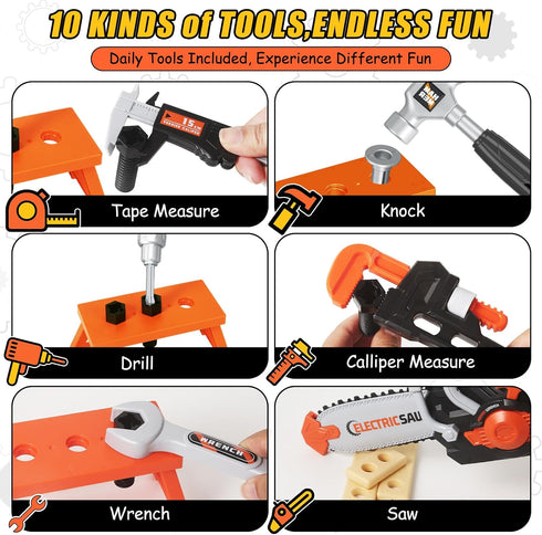 Set 48 Set 3 4 5 6 7, Kids Tool Toys, Pcs Toddler Tool with Portable Tool Box, Electronic Toy Drill & Electric