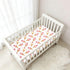 Jynexis 52x28 Ice Cream Cherry White Pattern Baby Crib Sheets, Cotton Fitted Crib Sheet, Soft Breathable, Fits Standard