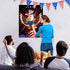ASTARON Pin The Star on The Eagle, Patriotic Party Game for 4th of July, Poster with Stickers & Blindfolds