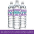 Mermaid Birthday Water Bottle Labels - 24 Stickers for Under The Sea Party Decorations, Mermaid Supplies