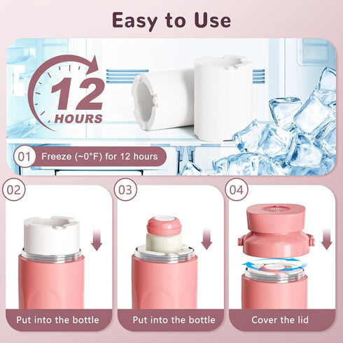 harringron 2 Pack 22oz 24 Portable Bottle Cooler for Breastmilk Travel Breastmilk Cooler Reusable Portable Chiller