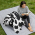 Dalzium Black and White Cow Print Car Seat Cover Baby, Carseat Canopy Cover for Girl Boy, Breathable Baby Carrier Cover