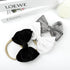 YanJie Handmade Velvet Hairband - Stretchy Nylon Headbands & Baby Bows for Girls, 4.5 Black-Velvet, 3 Count