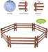 Volnau 20 Pcs Farm Corral Fence Toys | Panel Accessories Playset with Barn Animal Figures for Toddlers Kids Figurines