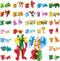 Alphabet Animal Toys for Kids, 26 Pieces STEM ABC Learning Alphabots Transforming Classroom Teaching Toy for 4-6