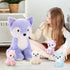 5 Set, 20 inches MaoGoLan Large Fox Plush Stuffed Animal, Pcs Stuffed Foxes Plush Toy Purple Mama Fox Toy with Babies