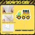 PAVATUTAT 24 PCS Construction Cupcake Toppers Stop Sign Dump Truck Excavator Tractor Party Cake Food Picks Decorations