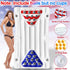 2 1 8 6x3 4th Summer in American Flag Pool Float & Pong Game Table with Balls, Ft Patriotic Inflatable Lounger