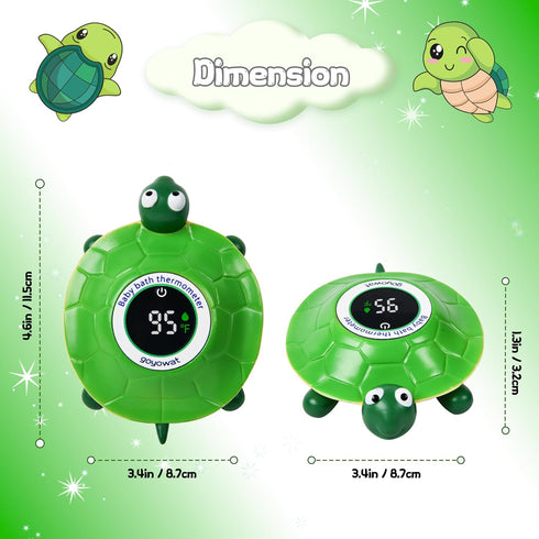 toy-2-in-1color Baby Bathtub Thermometer with LED Display Screen+Floating Turtle Coded Alarm (Cold/Comfortable/hot)