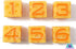 Cheese D&D D6 Dice Set (Light-Yellow & Orange Nacho Color) with Swiss Holes | 6 Piece D6 Polyhedral Resin Set